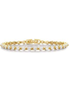 Elegant 14K Gold Filled Tennis Bracelet for Women with 3mm CZ Stones
